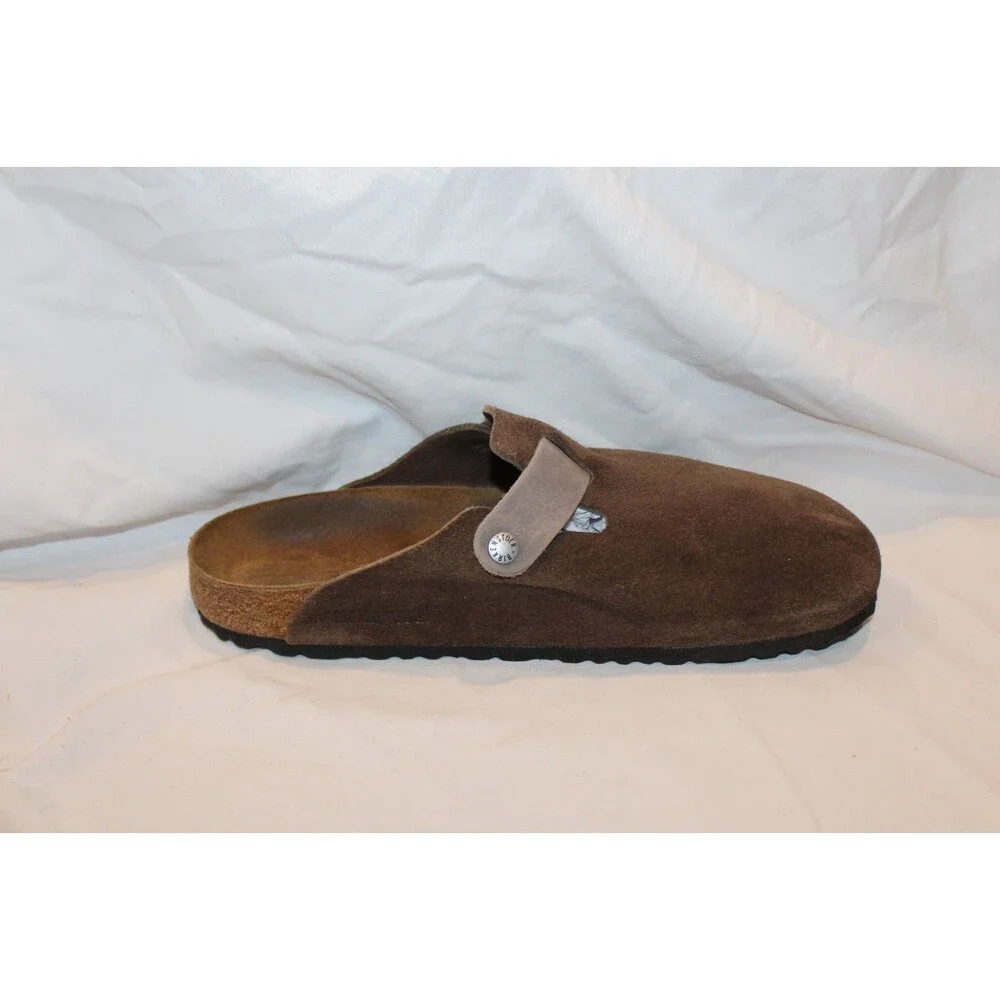 Birkenstock Unisex Boston Mule Clog Mixed Leather Sandals EU 44 REG NEW BROWN